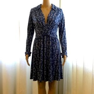 Micro designer sample sale dress from FIDM, blue